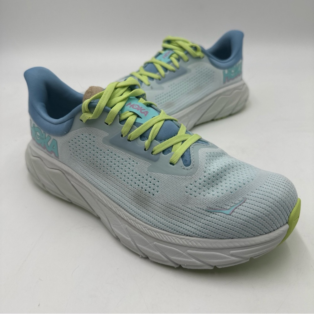 Hoka Arahi 7 Wide Womens 9D Running Shoes Blue Green 1147890 ISK Need Insoles